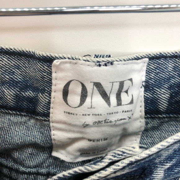 One Teaspoon Awesome Baggies blue blue jeans distressed size 28 - Picture 6 of 10